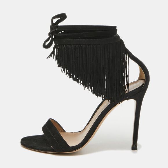 Black Suede Olivia Ankle Strap Sandals Size 36,All Products : American Fashion Style Bags On Sale